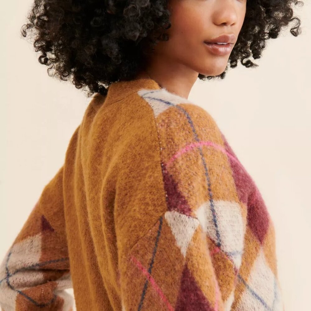 Steve Madden Lexie Plaid Cardigan - Picture 3 of 4